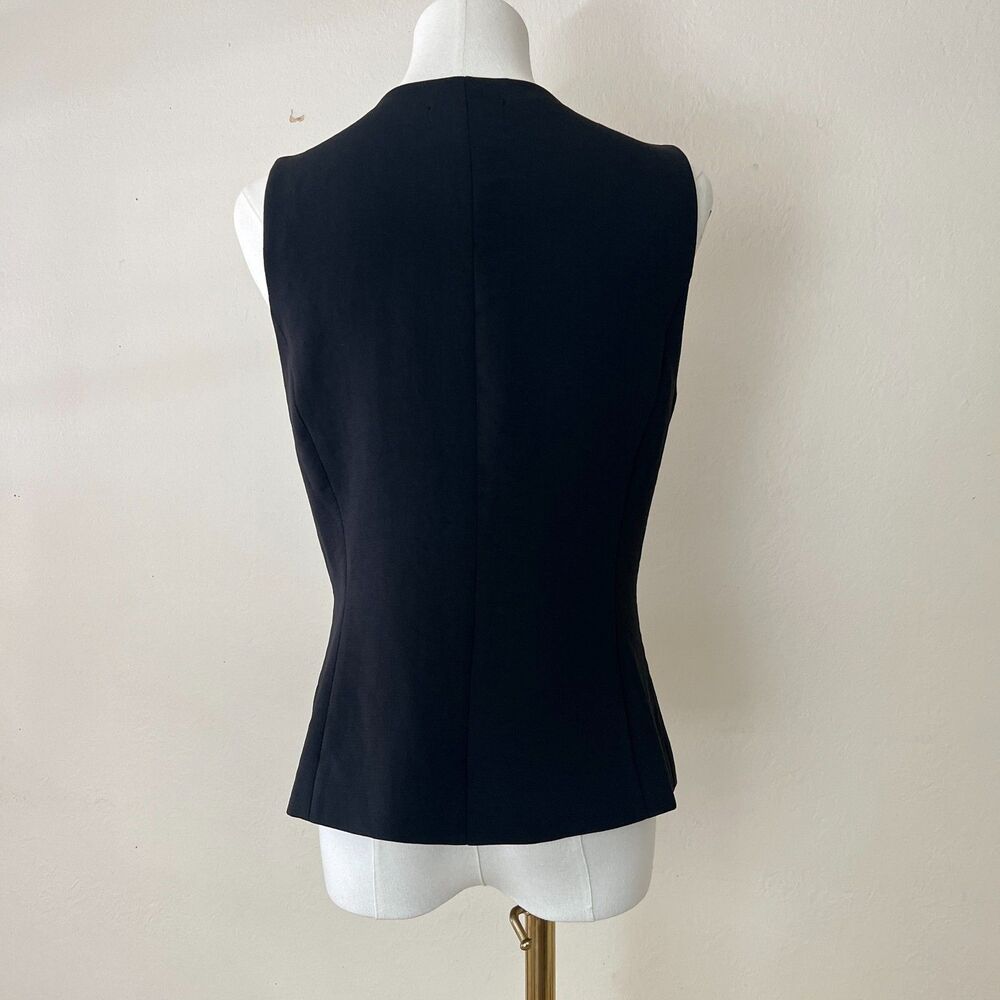 House of Harlow 1960 Black Button Up Vest Size 8 CBK Aesthetic Dark Academia - Picture 2 of 14
